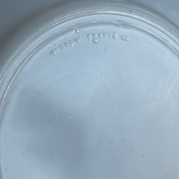 Vintage Arcopal France Nesting Bowls Set of Two White Milk Glass Scalloped Edge - Picture 12 of 15